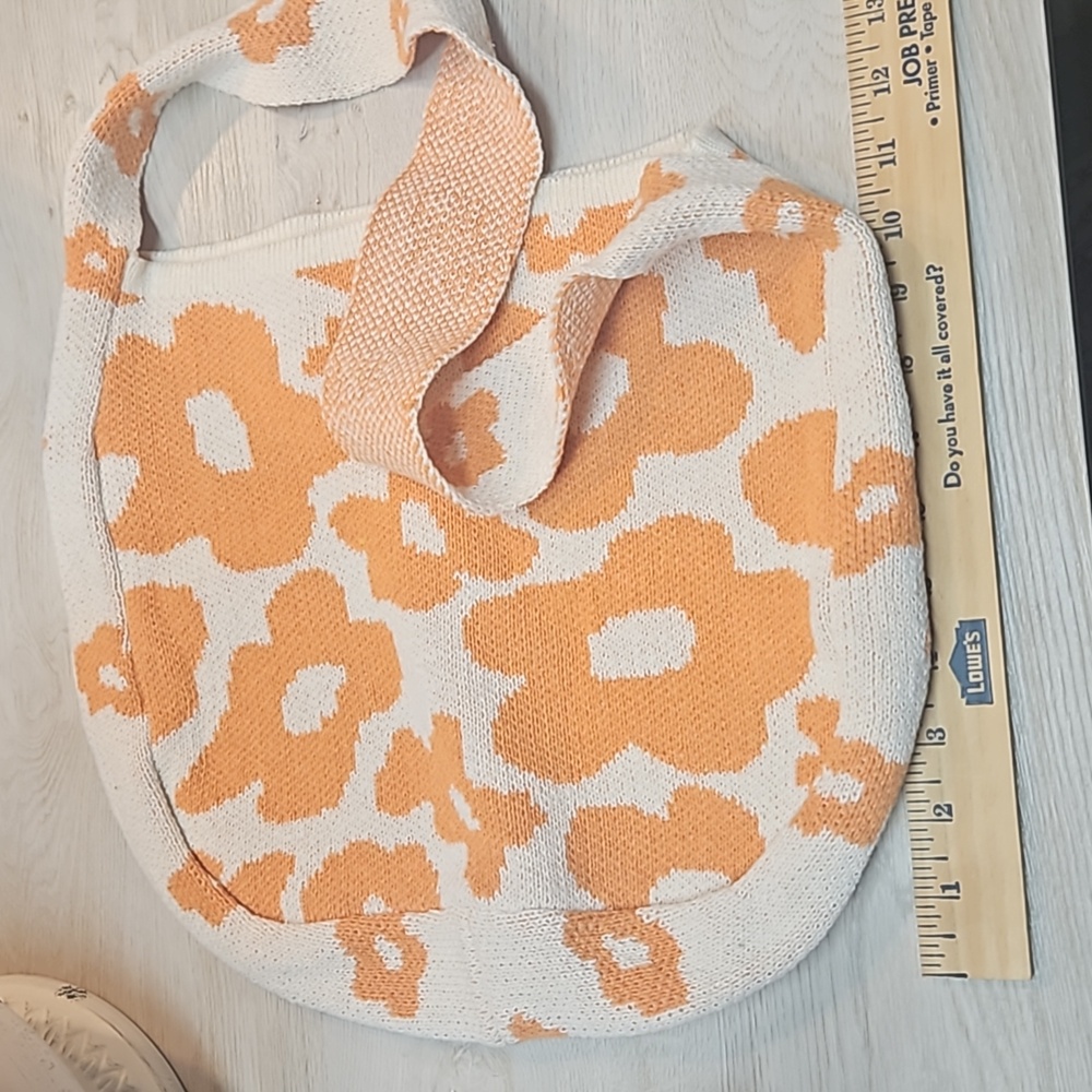 Orange and Tan Sweater purse